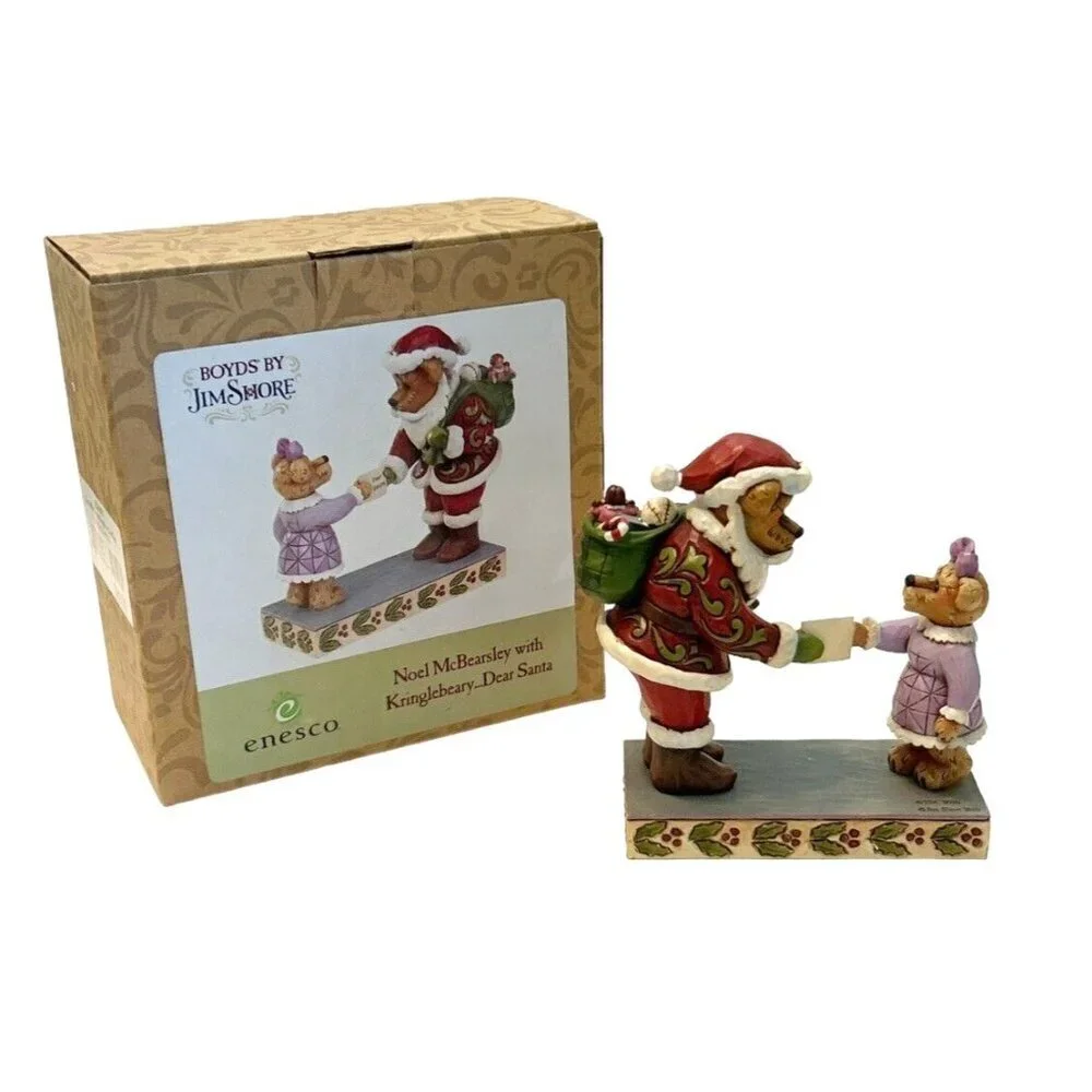 Jim Shore Boyds Bears Noel Kringlebeary Dear Santa 4022306 Christmas Figurine